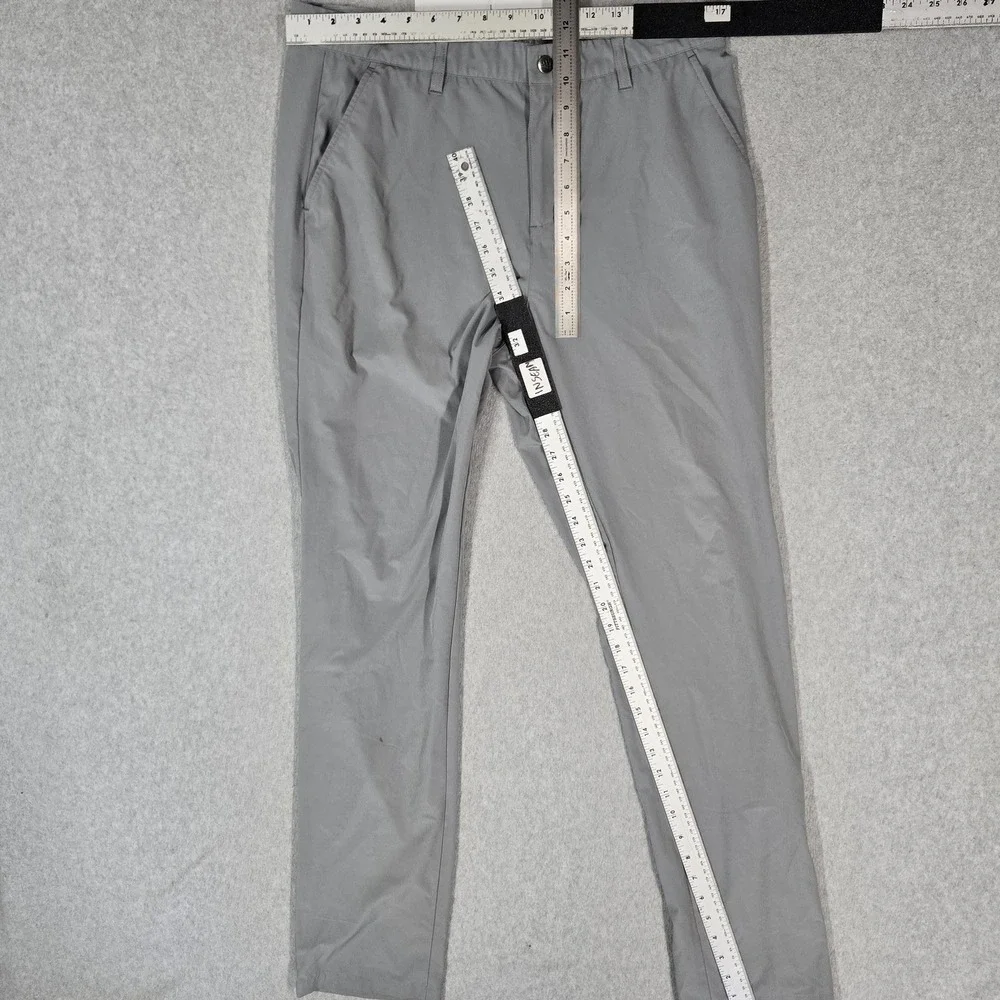 Adidas Men Activewear Pants 34X34 Gray Khakis Logo 32